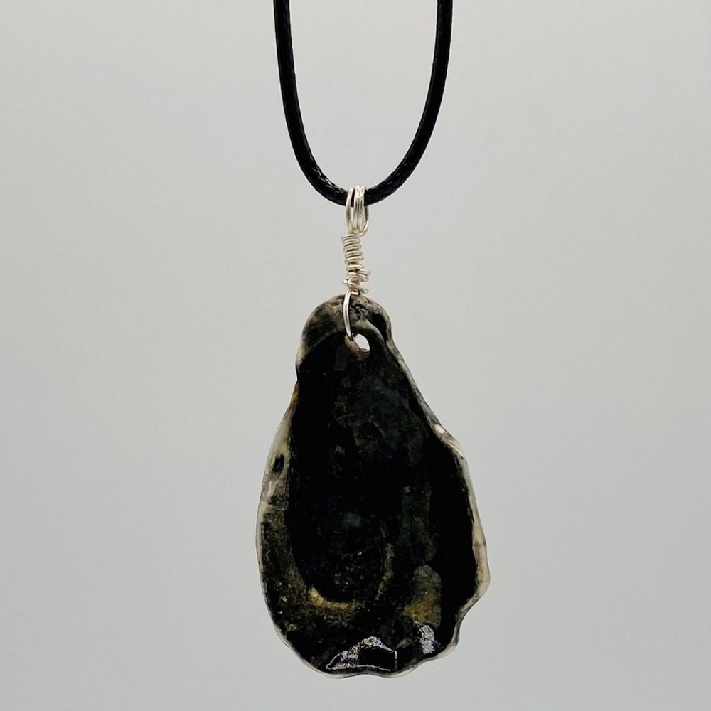 Shell Pendant on 20" Black Cord Necklace; B20-07